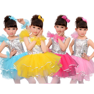  Trẻ Em Sequined Trang Phục Dễ Thương Bé Gái Hiện Đại Dễ Thương Trang Phục Khiêu Vũ Cho Bé Váy Công Chúa Trình Diễn Mặc 