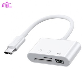 【UTHU】Compact and Convenient USB C Card Reader TF/SD Memory Card Type C USB Conversion