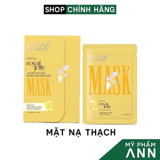 Mặt Nạ Thạch Tươi Royal Jelly Meea Organic Chính Hãng Hộp Màu Vàng Dưỡng Trắng Da Mờ Thâm