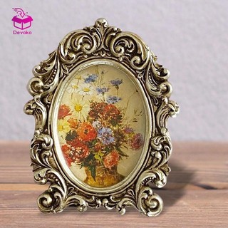 Khung ảnh devoko giá đỡ hình trang trí tường để bàn để bàn khung hình vàng khung ngoài 10cmx12cm