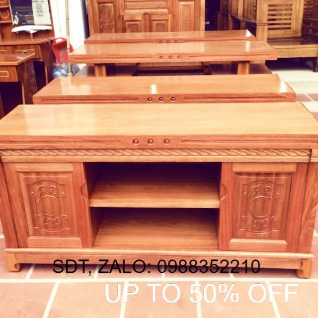 Kệ tivi gỗ xoan 1m2