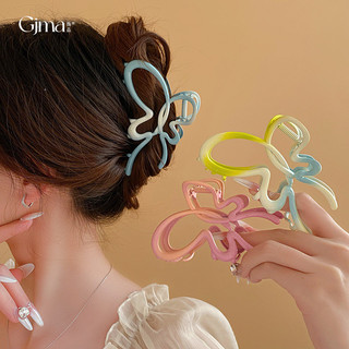 Kẹp tóc bướm lớn kim loại Gradient Hàn Quốc