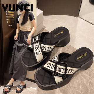 YUNCI Giày Cao Gót Mũi Nhọn GIÀY SANDAL Thời Trang Mới 2023 Cho Nữ Đế chống sốc Thể thao và thời trang Chất lượng cao Tiện dụng FGL2430WWT 13Z240330