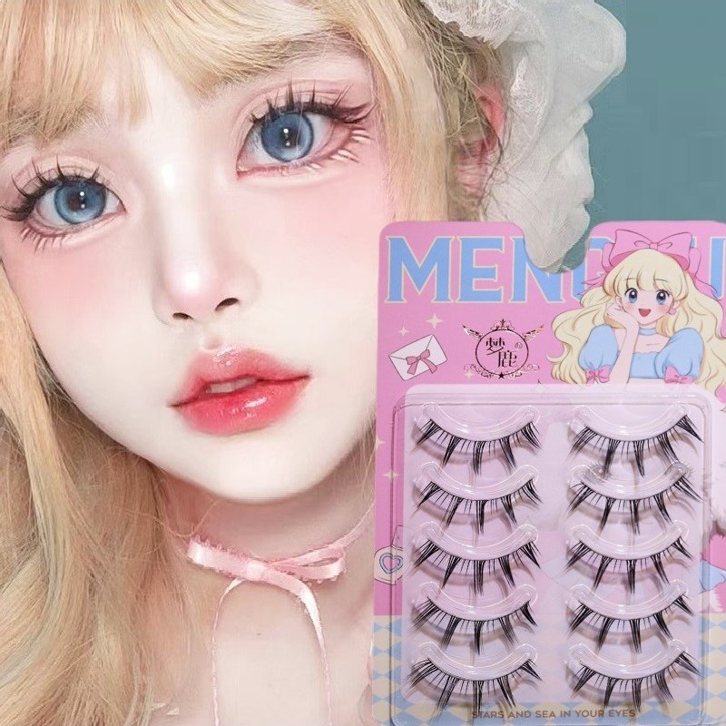 5 Cặp Mới Tự Nhiên Manga Lông Mi Mềm Lông Mi Dày Lông Mi Giả Hẹn Hò Hàng Ngày Trang Điểm Lông Mi Wis