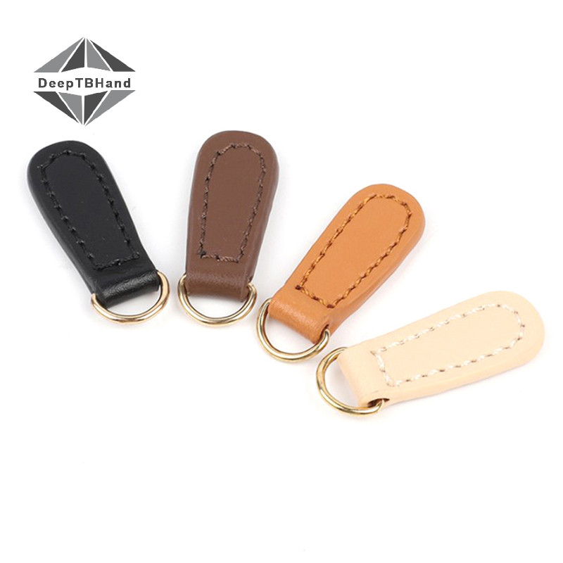 Deeptbhand 2Pc Da Thật Chính Hãng Dây Kéo Thẻ Zip Head Fixer Zip Thanh Trượt Tự Làm May Quần Áo Ba Lô Phụ Kiện Túi Sửa Chữa Dây Kéo Kéo Kéo * Đẹp *