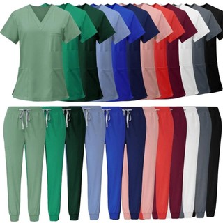 Bán Chống Nhăn Có Thể Giặt Vải Mềm Y Tá Tẩy Tế Bào Chết Đồng Phục Bệnh Viện Tẩy Tế Bào Chết Y Tế Nữ Jogger Chà Bộ Cặp