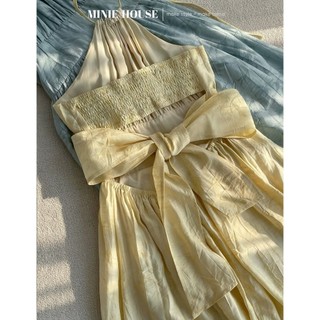 Đầm maxi dài yếm hở lưng 4078.