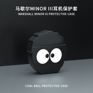 Thích hợp cho Vỏ bảo vệ tai nghe MARSHALL Minor III Chống sốc trong suốt MARSHALL Thế hệ thứ 3 Vỏ bảo vệ tai nghe Bluetooth không dây thực sự Niche Cartoon MARSHALL Vỏ tai nghe silicon thế hệ thứ ba