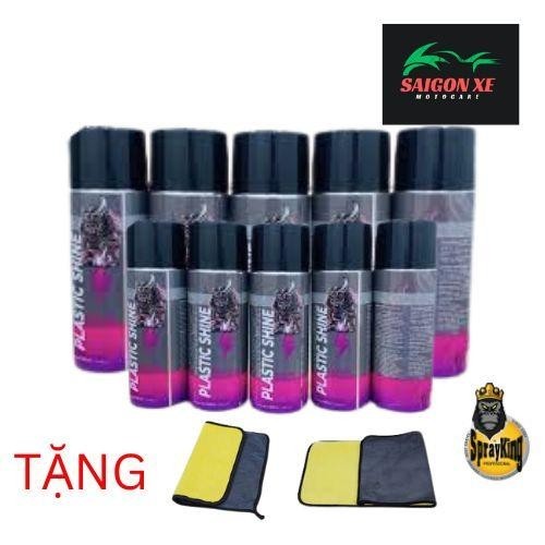 [Tặng Khăn ]Combo 5 Chai xịt phục hồi nhựa nhám, nhựa đen, dưỡng đen dàn nhám Sprayking Plastic Shin
