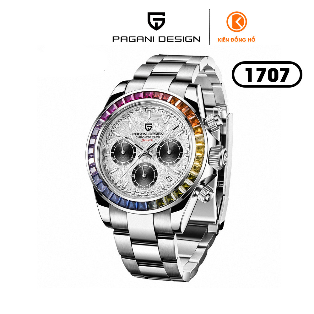 Đồng hồ Pin Pagani Design 1644 Daytona Rainbow Chronograph | Kiên Đồng Hồ