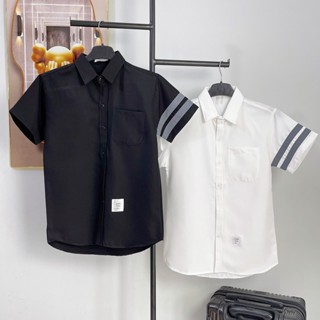 Áo sơ mi nam boy phố vải thun lạnh phối viền tay phong cách fomr đẹp mẫu mới BOUTIQUE_MENSWEAR