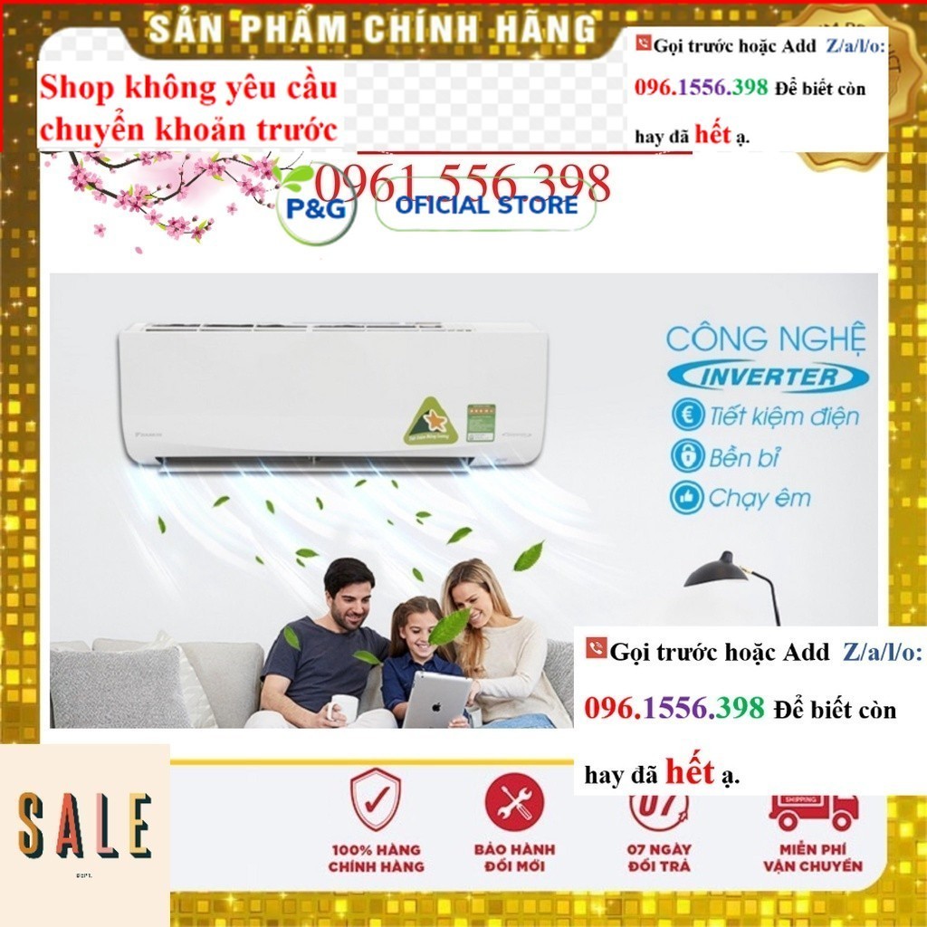 <NEW Điều hòa Daikin 9000 BTU inverter 1 chiều FTKB25WAVMV, mới 100%, hàng chính hãng