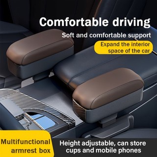1 Chiếc Xe Tay Còn Lại Hộp Bảo Quản Có Thể Điều Chỉnh Chiều Cao Sạc Tổ Chức Khuỷu Tay Hỗ Trợ Trung Tâm Hộp Điều Khiển Wsih Ẩn Cốc Giá Đỡ