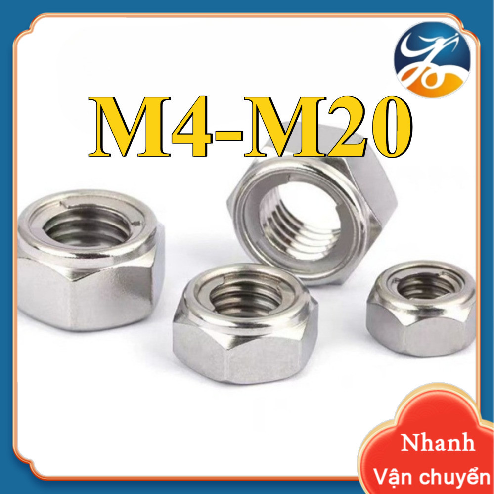 M4-M20 Đai ốc chống tháo, tán ecu khóa inox 316 [Len-DM-1]