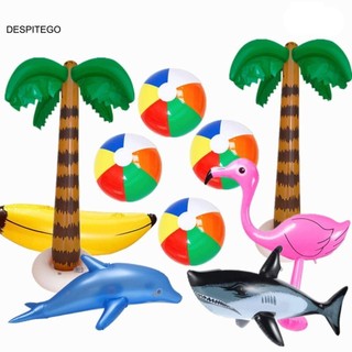 Despitego Bơm Hơi Nhiệt Đới Cọ Cây Nền Trang Trí Khỉ Bóng Pvc Dự Tiệc Quà Tặng Sinh Nhật Đồ Chơi Bể Bơi