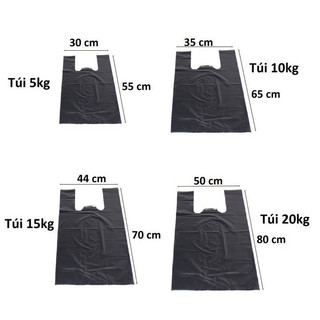1kg Túi nilon đen gói hàng,Túi bóng đen đựng rác