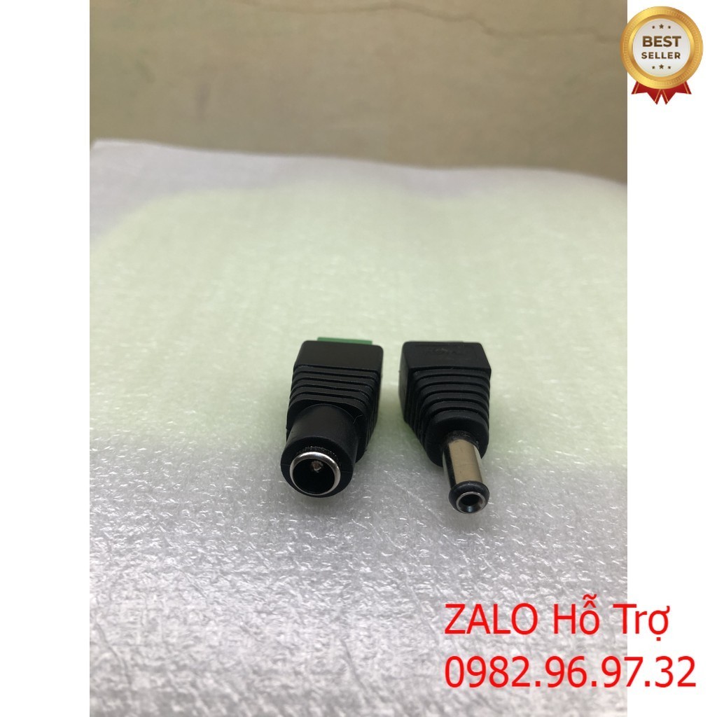 Đầu jack DC đực cái nối nguồn (1 cặp)