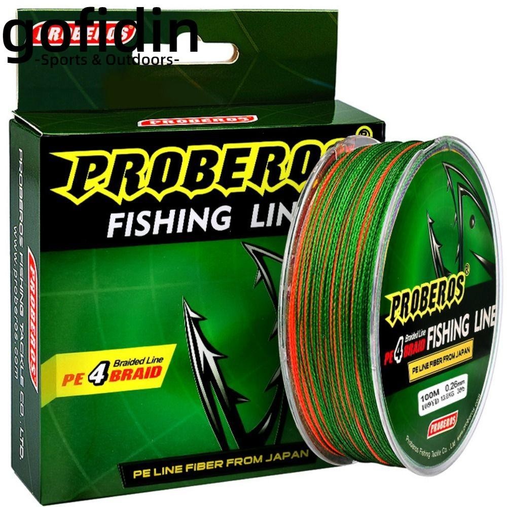 gofidin Cuộn dây đàn hồi, câu cá Dây câu cá PE Plaited, phong cách đầy màu sắc 100m PE Dây dây chắc 