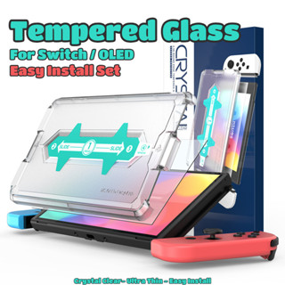 Switch Kính Cường Lực Dễ Dàng Lắp Đặt Bộ Cho Nintendo Switch 1 / 2 / OLED Local Stock Bảo Vệ Màn Hình Cao Cấp