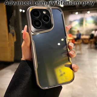 Nâng Cao Cơ Sensation Kim Loại Khung Titan Trong Suốt Cho Iphone 15 14 13 12 Pro Max Vỏ Cứng Chống Rơi Vỏ Bảo Vệ