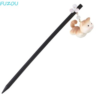 Gậy tóc bằng gỗ fujizou, tua rua phong cách trung hoa hanfu kẹp tóc, đũa tóc cổ điển hanfu mũ mèo hanfu phụ kiện