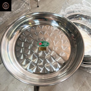 Mâm tròn inox 304 size lớn 46cm -> 56cm