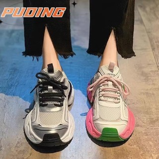 DUOHANZI   Giày Nữ, Mềm Mại, Thoải Mái, Giày bố nền tảng màu sắc Dopamine phiên bản Hàn Quốc của giày thể thao thông thường mới Giày nhỏ màu trắng.