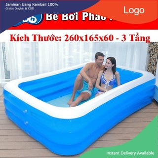 BỂ BƠI PHAO KHỔNG LỒ AS 2M6 3 TẦNG - BỂ BƠI CỠ LỚN DÀNH CHO CẢ GIA ĐÌNH