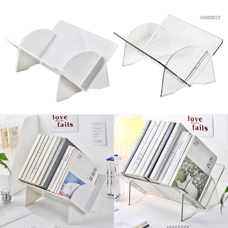 Goo Kệ sách để bàn nhỏ gọn Dễ dàng di chuyển cho sách CD Bàn sắp xếp