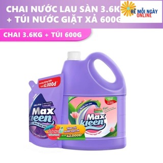 Nước lau sàn Maxkleen /can +Tặng nước giặt 600ml