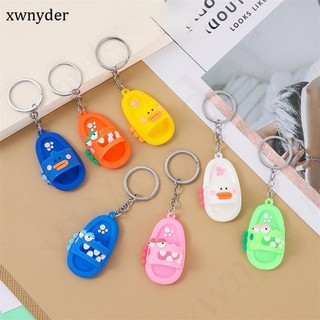 Siêu dễ thương khủng long vịt hình dép móc chìa khóa cặp đôi dễ thương trang trí phụ kiện móc khóa