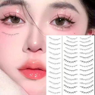 Qqmall miếng dán hình xăm lông mi dưới, hình xăm lông mi giả 3d đa phong cách, mô phỏng tự nhiên dưới mắt lông mi giả lâu dài nữ