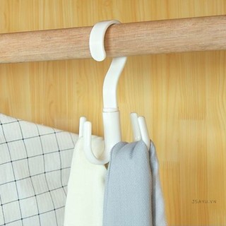 Xoay Được 4 Móng Vuốt Móc Đa Năng Treo Túi Giá Quần Áo Và Mũ Móc Phơi Giày Lỗ Lưu Trữ Miễn Phí