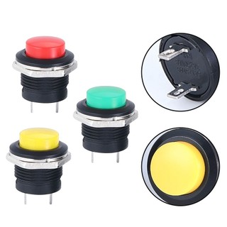 [Knwh] Công tắc khởi động 12V 16mm Thuyền còi Nút nhấn tạm thời Kim loại cho đường đua thuyền ô tô