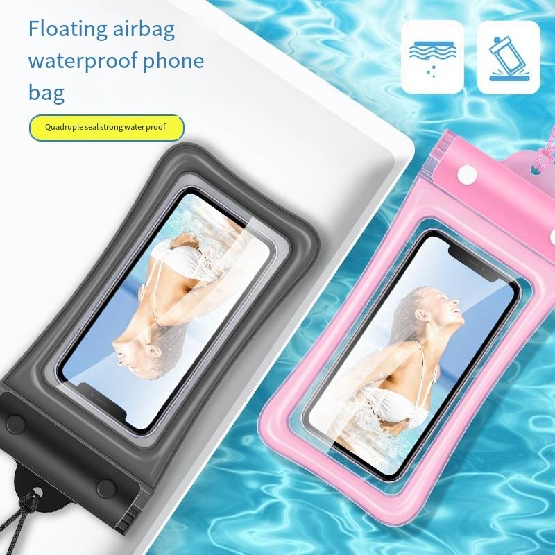 Điện Thoại Di Động Túi Chống Thấm Nước Túi Khí Bơi Nóng Lò Xo Niêm Phong Vỏ Bảo Vệ Lặn Bao Màn Hình Cảm Ứng Trôi
