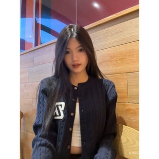 Khăn INS Design Top!Phụ nữ cao cấp đan  Cardigan Preppy Style Hot Girl thêu!Áo khoác BRUT