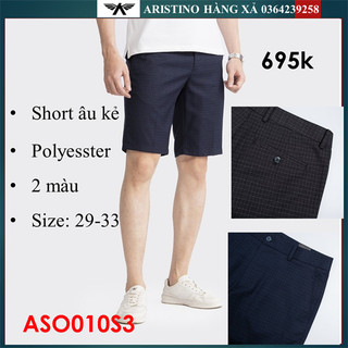 Quần short âu kẻ aristino aso010s3
