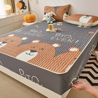 Dumb Bear Ice Silk Cool Latex Bed Sheet Cool Not Cool Feel Bed Sheet Bed Sheet Style Thảm mát mẻ Thảm mát mẻ Queen / king / Super king Size Chăn ga gối