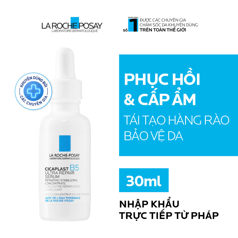 Dưỡng chất giúp dưỡng da, làm mềm, mượt và ẩm da, hỗ trợ bảo vệ da La Roche-Posay Cicaplast B5 Ultra Repair 30ml