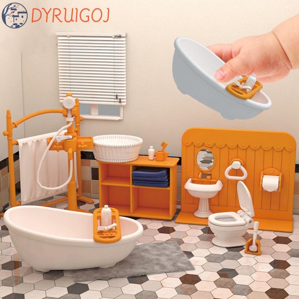 Nội thất nhà búp bê DYRUIDOJ, Nội thất thu nhỏ mô hình vi mô 1: 12, Đồ chơi DIY Giả vờ chơi Đồ chơi nhà bếp Phòng ngủ Đồ chơi nội thất Mini Đồ chơi trẻ em