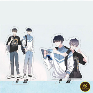 Standee IN HÌNH ĐỀ NÀY KHÓ QUÁ RỒI ver HỌC SINH BL manhwa chibi tượng acrylic mica trang trí trưng bày-ĐH