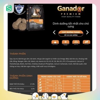 [ 400gr zin ] Hạt Ganador cho chó 🐕