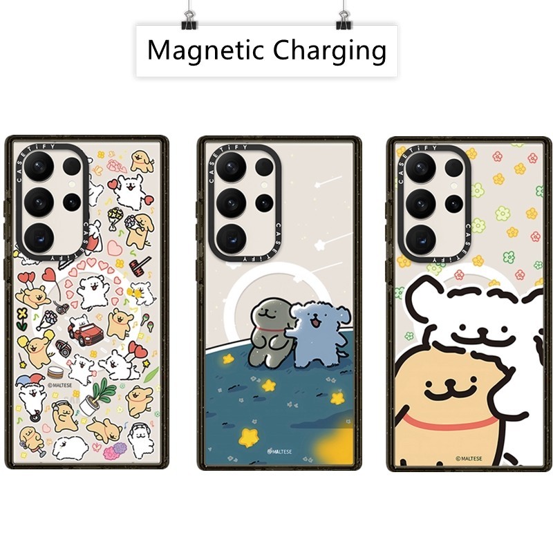 CASETiFY Maltese Magnetic Hard Case For Samsung Galaxy S24 S23 S22 Plus Ultra Clear Acrylic Cover