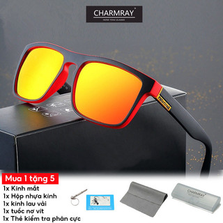 Kính râm thể thao phân cực CHARMRAY dành cho nam nữ Bóng đi xe đạp UV400
