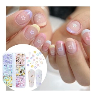 Nail xinh mùa hè Hộp phụ kiện hình hoa đơn giản xinh xắn trang trí móng
