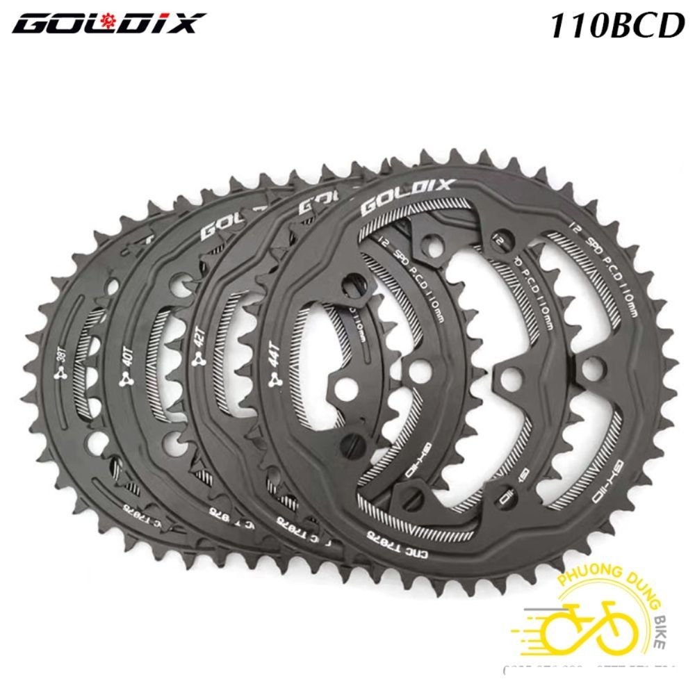 Đĩa rời nhôm xe đạp GOLDIX GH-110 110BCD 46T 48T 50T 52T 54T