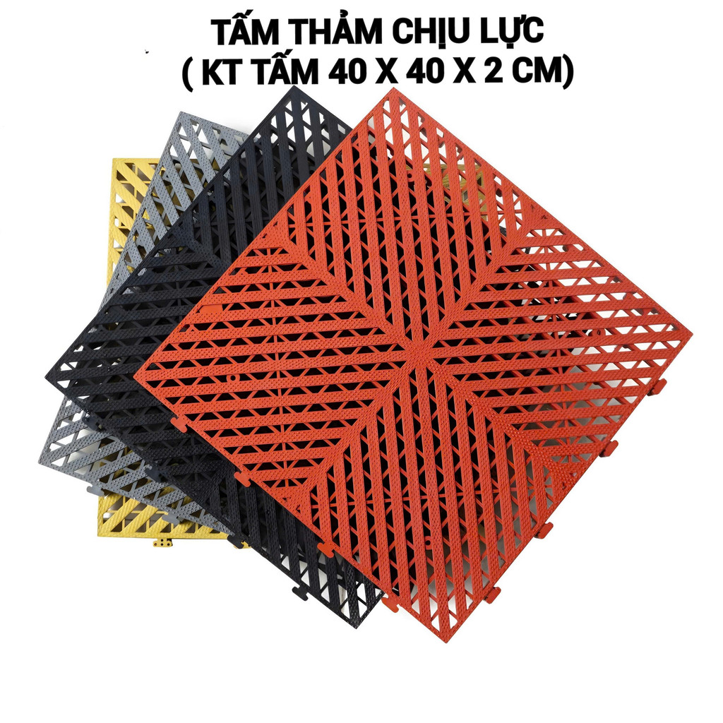 THẢM CHỊU LỰC LÓT SÀN GARA Ô TÔ,XƯỞNG RỬA XE,CỬA HÀNG XE HƠI ,PHÒNG LẠNH,CHỐNG TRƠt trượt 40X40X2CM