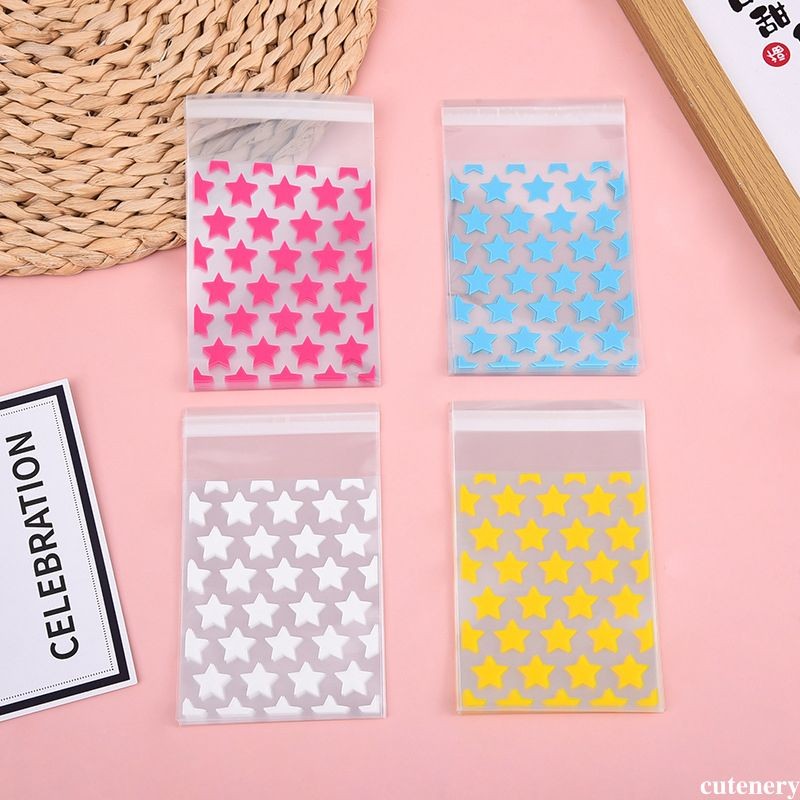 Túi nhựa tự dán sáng tạo hình ngôi sao năm cánh đơn giản Túi tự dán Túi tự dán cutenery