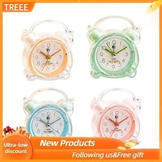 Treee Đồng hồ báo thức trẻ em ABS mạnh mẽ Analog Số lượng lớn Phim hoạt hình Thiết kế yên tĩnh cho ký túc xá