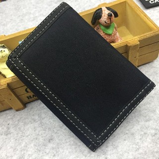 Ví Gấp 3 Bằng Vải Oxford Màu Đen Dáng Ngắn Chống Mài Mòn Cho Nam Giới Beotua